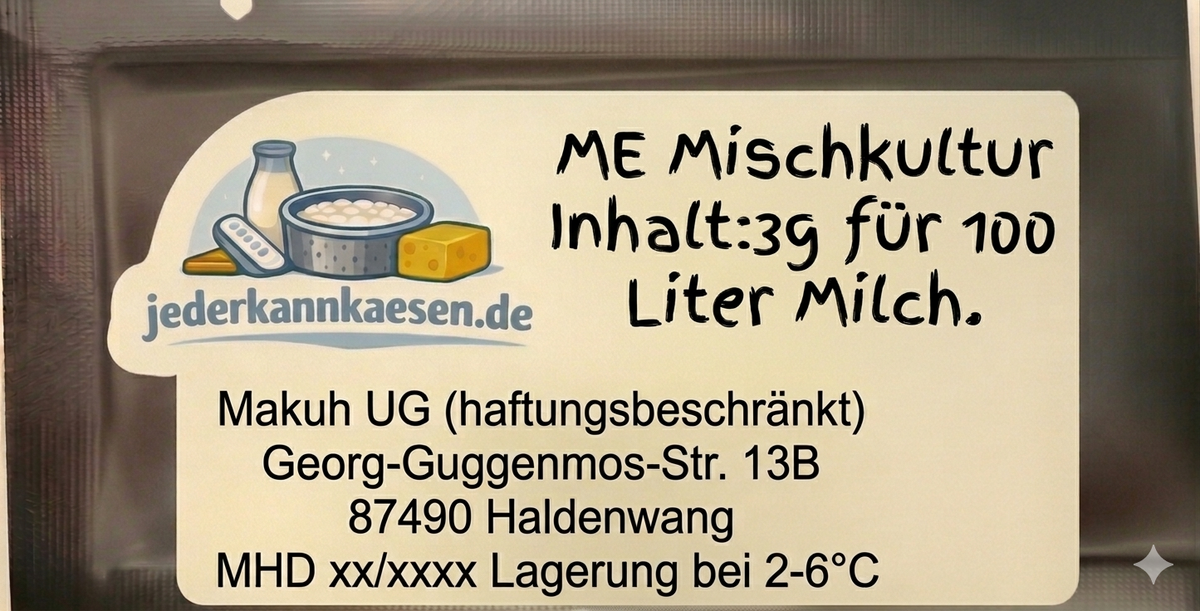 ME Kulur - Mesophile Kultur ist eine Käsekultur