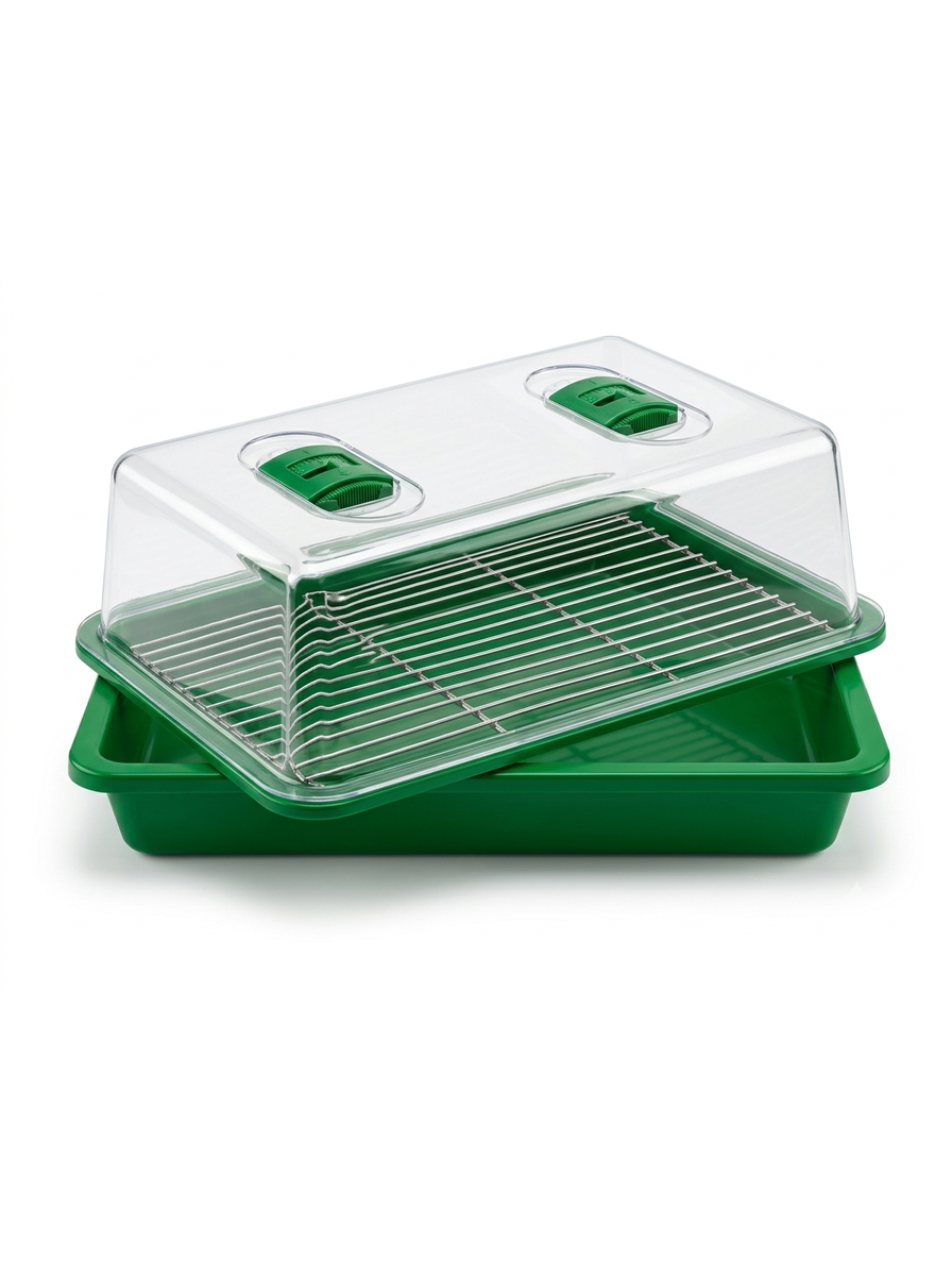 Mini-Reiferaum mit Edelstahlgitter und wasserdichter Kunststoffwanne zur optimalen Käsereifung zu Hause.